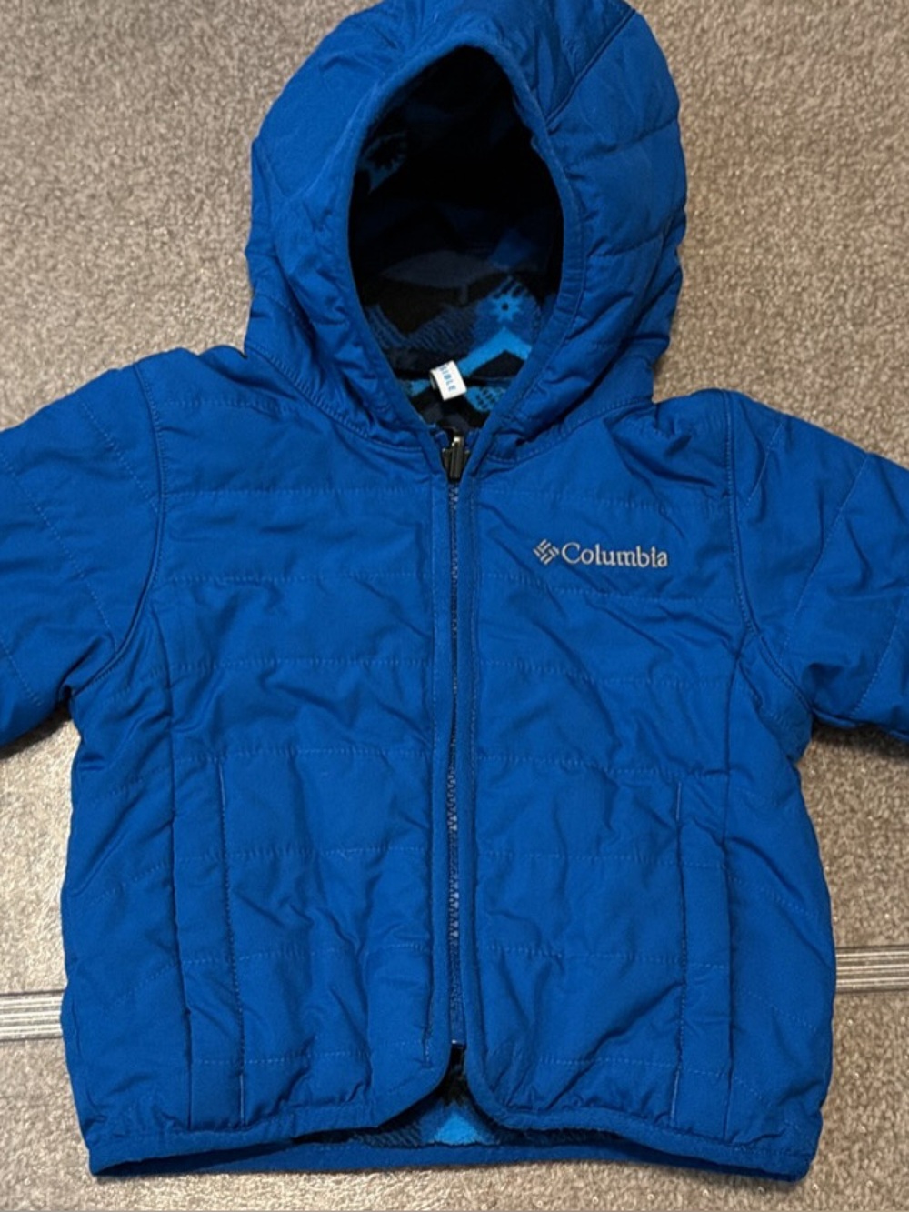 Columbia Royal Blue Puffer Hooded Jacket